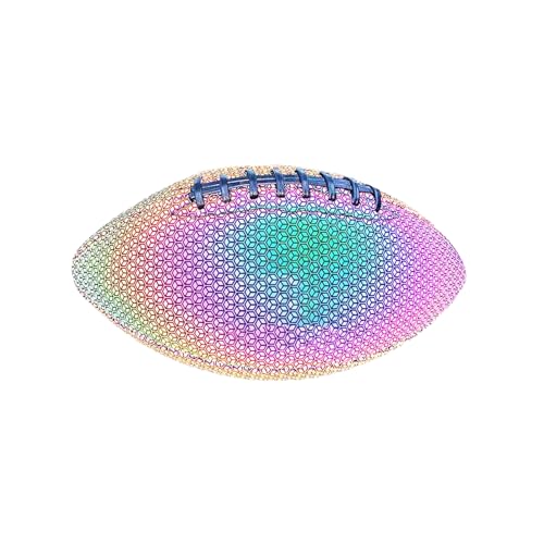 Rugbyball, leuchtend, aus hochwertigem Leder, reflektierender Rugby-Ball, der im Dunkeln leuchtet, Rugby-Ball mit LED, einzigartiges Geschenk für alle Altersgruppen, Erwachsene von Generic