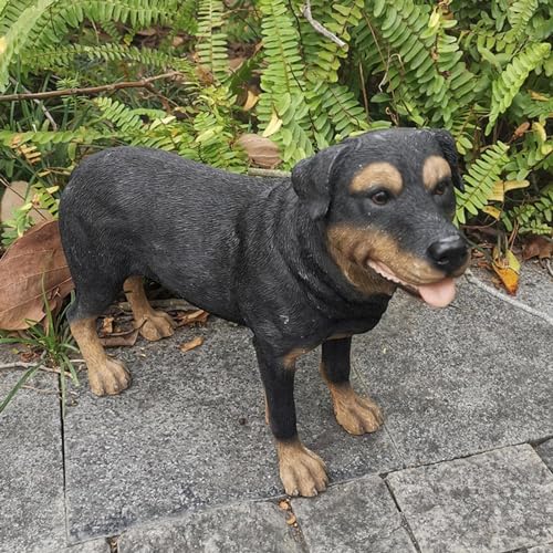 SADEW Gartenstatue, kleine Hundestatuen, niedliche, lustige Hundeskulptur aus Kunstharz, Tierfiguren im Freien, Dekoration für Terrasse, Rasen, Hof von Generic