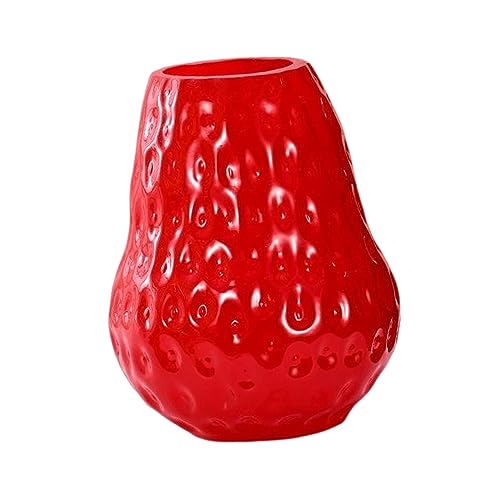 SADEW Glasvase, Blumenvase, ästhetisches Ornament, Mittelstück, Blumentopf, Tischvase, Blumenvase für Tisch, für Esszimmer, Schlafzimmer, Büro, Küche, 20 cm hoch von Generic