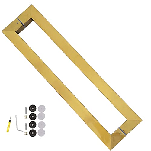 Scheunentür-Push-Pull-Türgriff, rechteckiges Türgriff-Hardware-Set – 38 x 25 mm Stange, robuste Edelstahlstange für Speisesaal/Einkaufszentrum/Zuhause, Schiebegriff für Scheunentür (Farbe von Generic