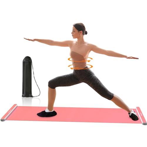 Schiebetafel für das Training - 200x50 cm Folie, glatte Oberfläche | Fitness -Trainingsmatte für Kernstärke, Beintoning | Home -Fitness -Trainingsbrett für Balance, Speed ​​Skating, Kniebeugen, Ausfal von Generic