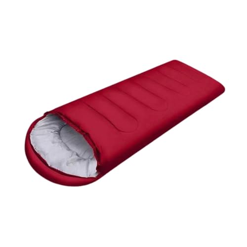 Schlafsack Schlafsack Warm halten für Erwachsene mit Kapuze für Camping Wandern Outdoor Reisen, Rot, 3 Kg von Generic