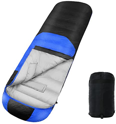 Schlafsack für Erwachsene, professionelle 3-Jahreszeiten-Rucksackausrüstung, leicht, wasserdicht, für drinnen und draußen, für Kinder, Teenager, Rucksackreisen, Reisen und Camping, Wandern (blau) von Generic