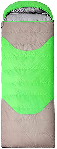 Schlafsäcke für Erwachsene, bequemer 3-Jahreszeiten-Schlafsack, verdickter Winterschlafsack für Kinder & Erwachsene, Camping, Wandern, Outdoor (grün) von Generic