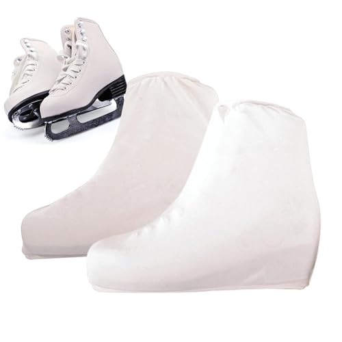 Schlittschuh-Stiefelüberzüge- Schutzhülle für Outdoor-Skating-Zubehör, Eiskunstlauf-Stiefelüberzüge, Stiefelschutz, Elastische tragbare Schutzhülle für Eislaufschuhe für Übungstests, Weiß von Generic