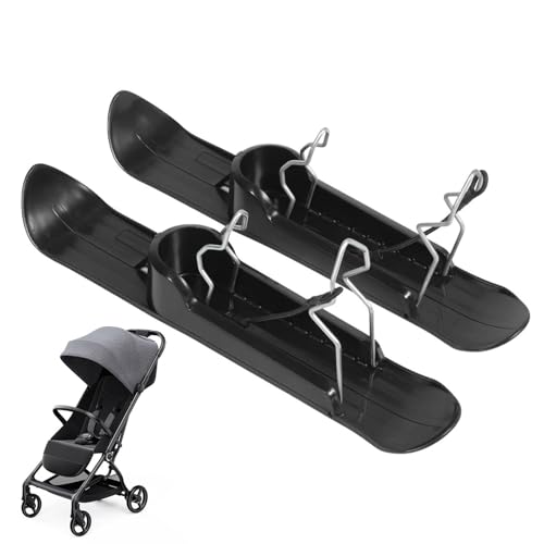 Schnee-Ski-Set – Laufrad, Fahrrad, Snowboard | Leichtes Schneeschlittenbrett-Set | Balance Cycling Scooter-Teile – Leichtes Schneeschlittenbrett-Set Für Roller Für Schneefelder, Kinderwagen von Generic