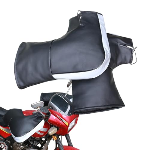 Schneemobil-Lenkermuffen – strapazierfähiges Ledermaterial | Warme Wintermuffs für Schneemobile | Erweiterte Komfortfunktion | Isolierfunktion aus verdickter Baumwolle | Winddichter Schutz | Perfekt f Schneemobil-Lenkermuffen – strapazierfähiges Ledermaterial | Warme Wintermuffs für Schneemobile | Erweiterte Komfortfunktion | Isolierfunktion aus verdickter Baumwolle | Winddichter Schutz | Perfekt f von Generic