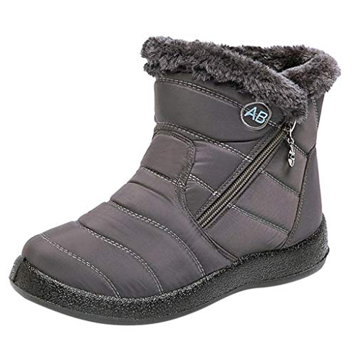 Schneestiefel für Damen, wasserdichte Damen-Wanderstiefel zum Hineinschlüpfen, gefütterte Outdoor-Schneeschuhe, Damen-Reitkampfstiefel mit seitlichem Reißverschluss, Arbeit, Fitnessstudio, Laufen, von Generic