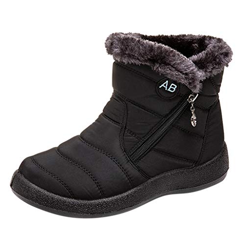 Schneestiefel für Damen, wasserdichte Damen-Wanderstiefel zum Hineinschlüpfen, gefütterte Outdoor-Schneeschuhe, Damen-Reitkampfstiefel mit seitlichem Reißverschluss, Arbeit, Fitnessstudio, Laufen, von Generic