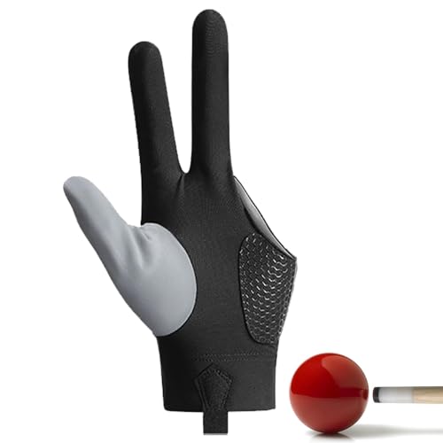 Schnelltrocknende Atmungsaktive DREI Finger Billardhandschuhe Billard-Handschuhe Für Shooter Billard Handschuh Professionelle Snooker Billardhandschuhe Queue Poolhandschuhe Rechte Hand Öffnen von Generic