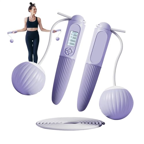 Schnurloses Springseil, Kabelloses Springseil – Kabelloses Springseil Mit Arbeitsplatten-Workout-Springseil, Verstellbarem LCD-Display, Sportzubehör, Gewichtetes Fitness-Zubehör Für von Generic