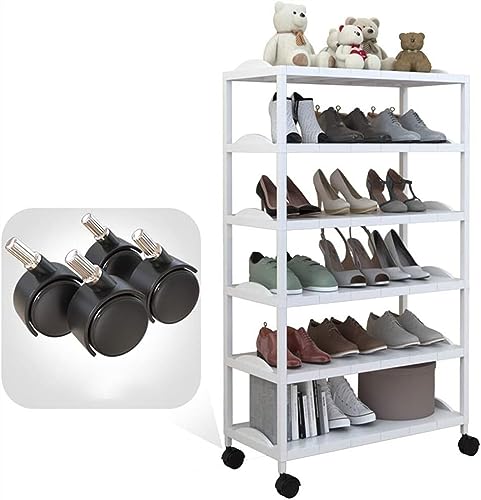 Schuhregal aus Stahl, Schuhregal, Schuhaufbewahrung, Organizer, Schrank, Turm, stapelbare Regale, für 18 Paar Schuhe von Generic