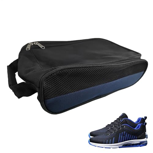 Schuhtasche mit Reißverschluss,Golfschuhtasche - Schuhtasche fürs Fitnessstudio,Wasserabweisende, tragbare Schuh-Organizer-Tasche mit Reißverschluss und Netzbelüftung für das Fitnessstudio von Generic