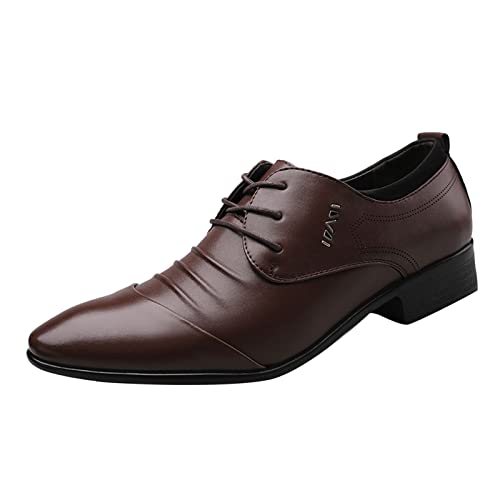 Schwarze Schuhe für Herren, modisch, Sommer und Herbst, Herren-Lederschuhe, niedriger Absatz, Spitze Zehenpartie, Spitze, einfarbig, Business, Klassische Lederschuhe für Herren von Generic