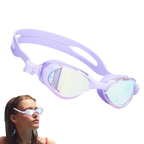 Schwimmbrille,Antibeschlag-Schwimmbrille, Schnorchelbrillenausrüstung, HD-Schwimmbrille, galvanisch, beschlagfrei, verstellbar, Tauchbrille, Jugend-Schwimmbrille zum Schnorcheln von Generic