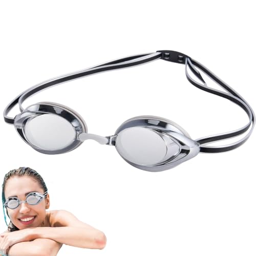 Schwimmbrille für Erwachsene,Antibeschlag-Schwimmbrille | Silikon-Poolbrille für Erwachsene, Schwimmbrille - Auslaufsichere Schwimmbrille, klare Sicht, UV-Schutz, Schwimmzubehör für Damen von Generic