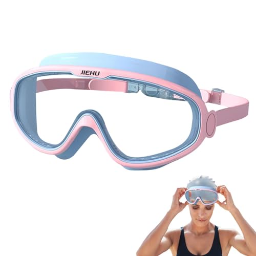 Schwimmbrillen - Wasserdichte Erwachsenenbrille mit großem Rahmen | Bequeme Schwimmbrille mit Anti-Fog Anti-UV für Männer und Frauen von Generic