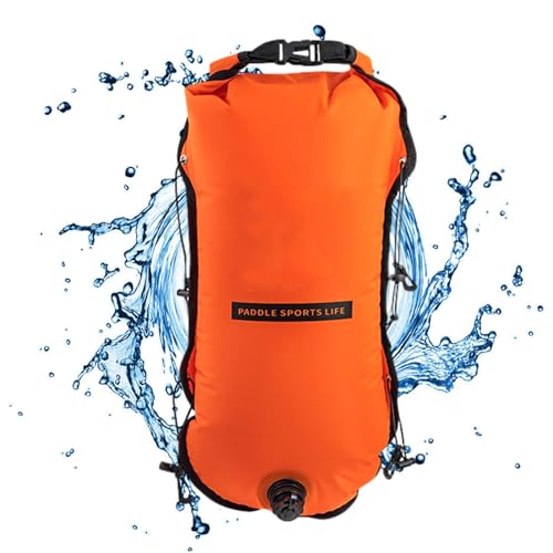 Schwimmring mit Aufbewahrung, Schwimmring für freies Wasser | Schwimmblase Tasche | Schwimmring kompakt, aufblasbar, leicht, hohe Sichtbarkeit, langlebig, Trockentasche für Ea-Schwimmbad von Generic