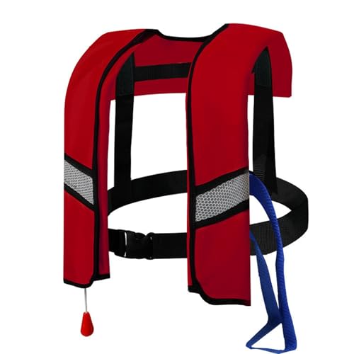 Schwimmweste Paddelweste, Rettungsweste - Automatische Auftriebsjacke - Tragbare Auftriebsjacke, Schnorchelwest - Erwachsene Damen und Herren (Rot) von Generic