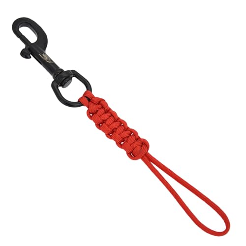 Scuba Lanyard Clip, Anti-Verlust-Lanyard zum Tauchen - Geflochtener Anti-Verlust-Riemen-Tauchende-Bolzen-Schnappverschluss | Praktischer Metall-Clip-Haken, Tauch-Drehbolzen, Karabinerhaken für Taschen von Generic