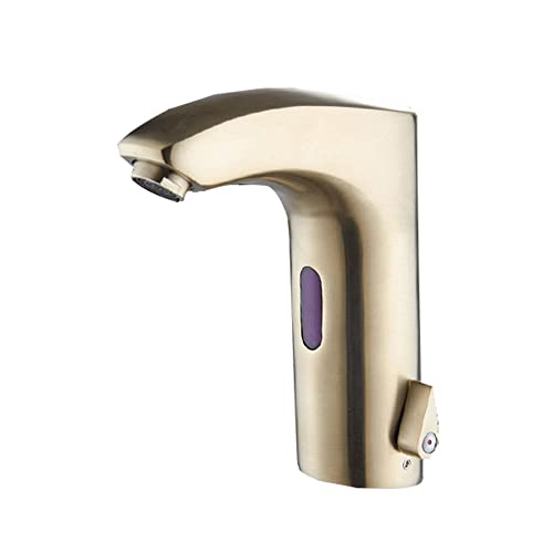 Sensor Mixer taps Infrared Automatic Basin Mixer taps Bathroom Sink taps for Bathroom taps for Bathroom Basin- Gold von Generic