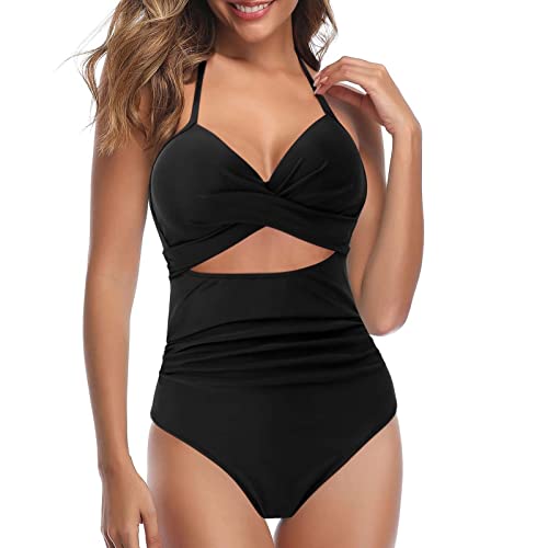 Sexy Badeanzug Damen, Bauchweg Badeanzug Damen Sport, Einteiliger Strandmode Hoch Taillierte Monokini Badeanzüge Für Frauen Bademode Swimsuit Bademode Damen Bauchweg Curvy von Generic