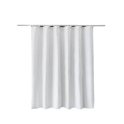 Shower Curtain Falten Duschvorhang, Feste Farbe, verdickter wasserdichtes Badezimmer Polyester, trockene nasse Trennung Badezimmervorhang (183 * 183 cm) Shower Curtain von Generic