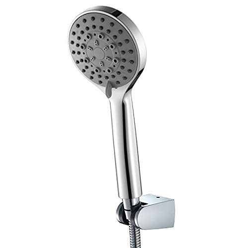 Shower Head Chrom-Handbrause-Set, Hochdruck-ABS-Handbrausen, 5 Modi, Duschkopf, universelle Handbrause mit hohem Durchfluss, mit 1,5 m Schlauch, ABS-Brausehalterung Shower von Generic