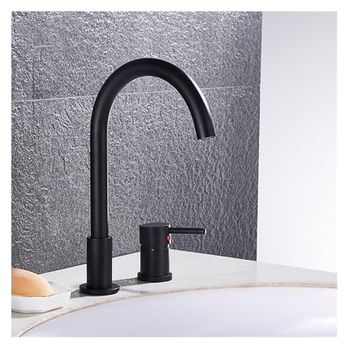 Shower Head Einhand-Waschtischarmatur, drehbarer Auslauf, geteilter Zwei-Loch-Waschtischhahn, Bar-Waschtischarmatur, Kleiner Küchenarmatur, Küchenspüle-Wasserhahn Shower Head von Generic