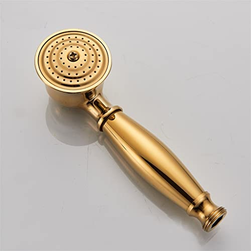 Shower Head Goldfarbener Messing-Duschkopf, Badezimmer-Handduschkopf, 1,5 m Duschschlauch, Hochdruck-Regenduschkopf (Farbe: Grau, Größe: 2 Stück) (Grau 2 Stück) (Grau 1 Stück) Shower von Generic