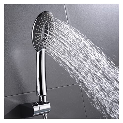 Shower Head Große Regen-Handbrause, Handbrause im ovalen Design, Hochdruck-Duschkopf-Set, ABS-Halter mit 1,5 m Brauseschlauch-Zubehör (Farbe: nur Brauseschlauch) (ganzes Set) Shower von Generic