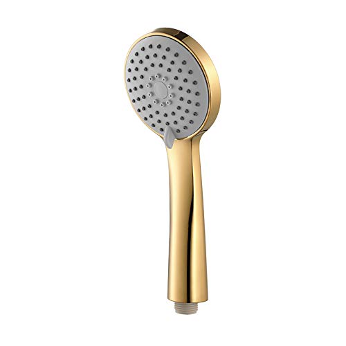 Shower Head Handbrause, Hochdruck-Titan-Gold-ABS-Handbrause mit 3 Modi, universelle Handbrause für Badezimmer, G1/2-Zoll-Anschluss Shower Head von Generic