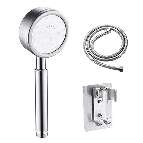 Shower Head Schwarzer Handbrausekopf, universelles Hochdruck-Duschkopf-Sprühset aus Edelstahl 304 für niedrigen Wasserdruck mit 1,5 m Schlauch und Halter (Farbe: Schwarz, Größe: von Generic