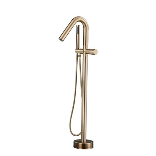 Shower Head and Hose Set for Bath Taps with Diverter Single Handle Freestanding Taps for Bath 360 Degree Swivel, Gold von Generic