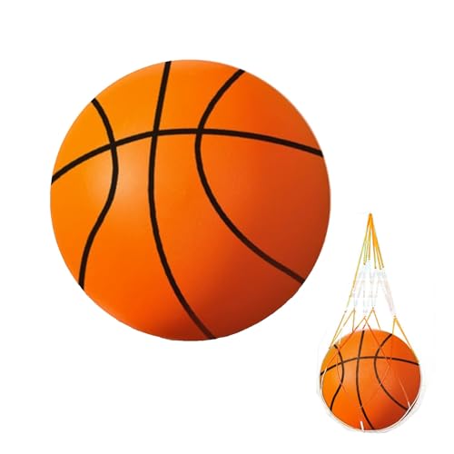 Silent Basketball, 2025 Upgrade Dribble Silent Basketball, Foam Basketball Indoor Training Quiet Ball for Quiet Dribbling, NO.7-9.4inch(Orange) von Generic