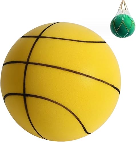 Silent Basketball 29,5 Silent Basketball Dribbling Indoor Silent Foam Basketball, leiser Basketball Indoor Basketball, geräuscharme Basketball Foam Silent Bälle for Kinder(Yellow,NO.5) von Generic