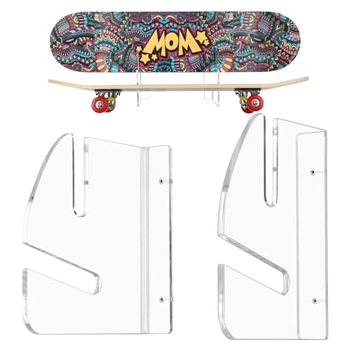 Skate-Deck-Display, Skateboard-Wandhalterung - Skateboard- und Longboard-Aufbewahrungsregal,Horizontales Skate-Deck-Display für Skateboard-Deck-Display und Skateboard-Deck-Dekoration von Generic