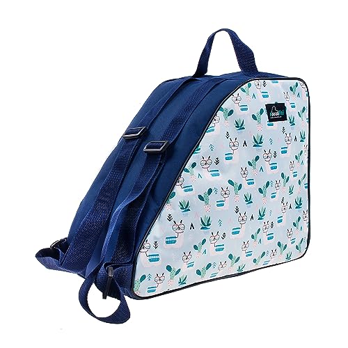 Skatebag Inliner-Tasche Rollschuhetasche Schlittschuhtasche mit Henkeln Reisverschluss & verstellbarem Rucksack-Schultergurte für Kinder und Erwachsene (Alpaca) von Generic