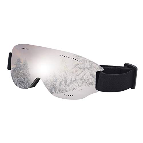 Ski Brille Sonnenbrille Herren Damen Single Ski Layer Big Goggles Goggles Wind Sphärische Schneespiegelbrille Antibeschlag Brillentuch von Generic