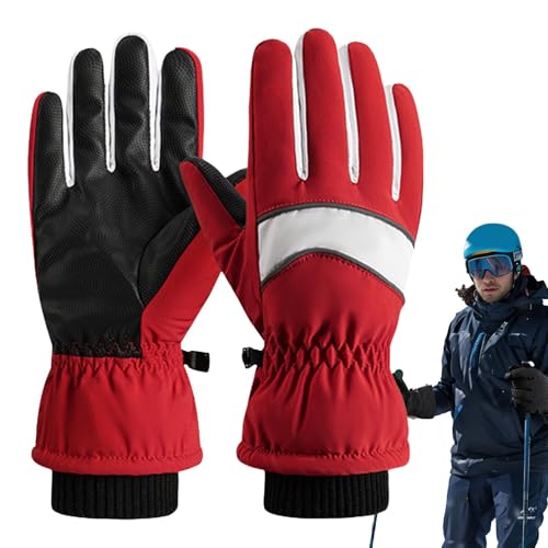 Skihandschuhe, Schneehandschuhe | wasserdichte Ski- und Schneehandschuhe für Damen und Herren | Thermo-Snowboardhandschuhe, rutschfeste und verschleißfeste Schneehandschuhe zum Skifahren von Generic