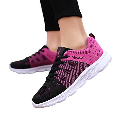 Sneaker Damen Sommer Walking Laufschuhe Mesh Fitness Turnschuhe Schwarz Gym Atmungsaktiv Freizeit Frauen Leicht Freizeitschuhe Sportschuhe Trainingsschuhe Walking Schuhe von Generic