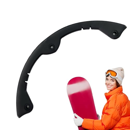 Snowboard-Antikollisionsstreifen - Longboard-Nasenschutz | Snowboard gebogener Antikollisionsstreifen, Schwarze Skateboard-Deckabdeckung, Longboard-Nasenschutz für Sport-Skateboards von Generic