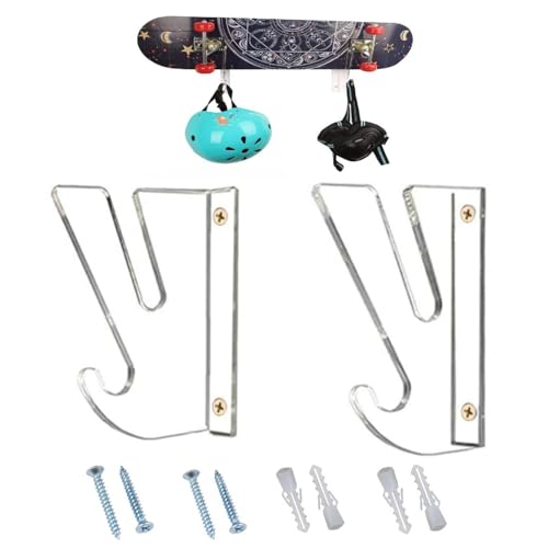 Snowboard Wandhalterung Horizontal - Snowboard-Wandhalterung, Skateboard-Wandregal | Skateboard-Rack, horizontales Aufbewahrungsdesign für Deck-Skateboard, Skiboard, Street-Skateboard von Generic