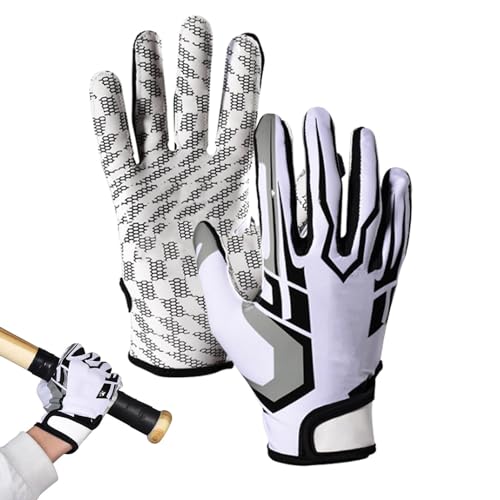 Softball-Schlaghandschuhe,Softball-Handschuhe | Anti-Rutsch-Schlaghandschuhe für Herren | Super Grip Palm, Baseball-Spielhandschuhe, atmungsaktive Handschuhe für Erwachsene, verbessern die sportliche von Generic