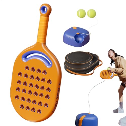 Solo Tennis Trainer Rebound Ball mit Schnur,Tennis Trainer Rebounder | Tennis-Übungs-Solotrainer-Rebounder mit Saite | Tennis-Trainingsgerät mit langem elastischem Seil für Anfänger von Generic