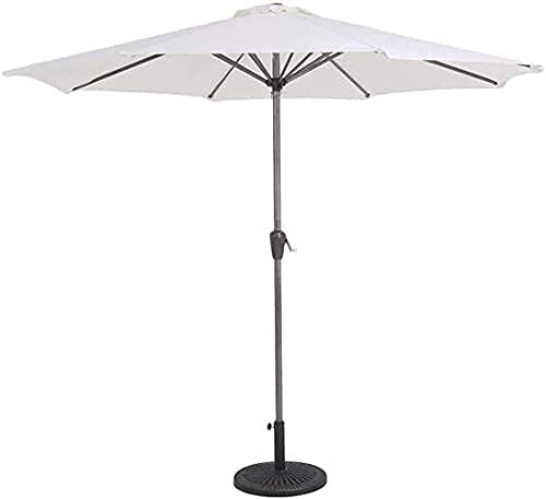 Sonnenschirm-Regenschirm für den Garten, 2,7 m, Terrasse, Hof, Outdoor-Tischschirm mit Kurbel, Sonnenschutz, wasserdichter Marktschirm, 2,7 m rund von Generic