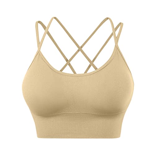 Sport BH Rückenfrei Damen Gepolstert Crossback Sports Bra Spaghettiträger Atmungsaktiv Bequem Ohne Bügel Bustier Push up Sport BH Bra Crop Top für Yoga Fitness Sport BH Rückenfrei Damen Gepolstert Crossback Sports Bra Spaghettiträger Atmungsaktiv Bequem Ohne Bügel Bustier Push up Sport BH Bra Crop Top für Yoga Fitness von Generic