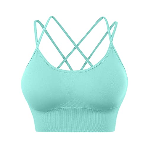 Sport BH Rückenfrei Damen Gepolstert Crossback Sports Bra Spaghettiträger Atmungsaktiv Bequem Ohne Bügel Bustier Push up Sport BH Bra Crop Top für Yoga Fitness Sport BH Rückenfrei Damen Gepolstert Crossback Sports Bra Spaghettiträger Atmungsaktiv Bequem Ohne Bügel Bustier Push up Sport BH Bra Crop Top für Yoga Fitness von Generic
