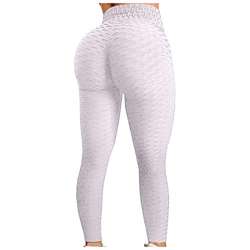 Sport Leggings Damen High Waist - Yogahose Damen Push Up- Sport Leggings Damen Booty Scrunch Honeycomb Sportleggins Lang Gym Fitness Leggins Blickdichte Laufhose Sporthose Yoga Hose für Mädchen von Generic