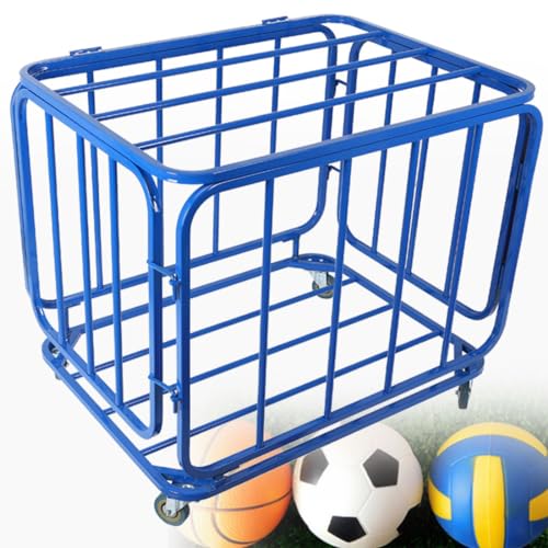 Sportgeräte-Organizer, Sportball-Ausrüstungswagen, Ballaufbewahrung für Fußball, Volleyball, Fußball, Ball-Organizer, Ballständer mit Rädern, groß für über 35 Bälle, für Schulkindergarten, 1 von Generic